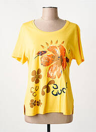 T-shirt sérigraphie manches courtes orange GUY DUBOUIS femme