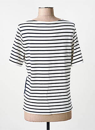 T-shirt col v manches courtes bleu FRANK WALDER femme