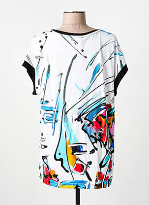 T-shirt imprimé fantaisie manches courtes blanc DOLCEZZA femme