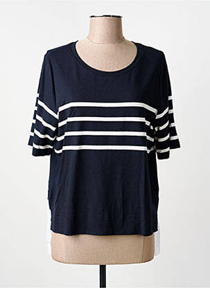 T-shirt stretch manches courtes bleu TUZZI femme
