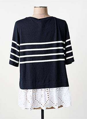 T-shirt stretch manches courtes bleu TUZZI femme