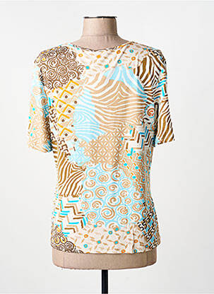 T-shirt stretch manches courtes beige BARBARA LEBEK femme