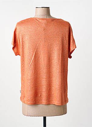 Top stretch manches courtes orange ANANKE femme
