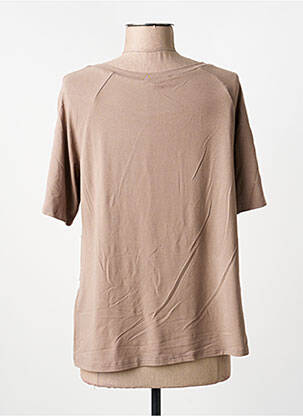 T-shirt coupe droite manches courtes marron TUZZI femme