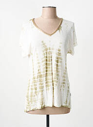 T-shirt col v manches courtes vert ANANKE femme