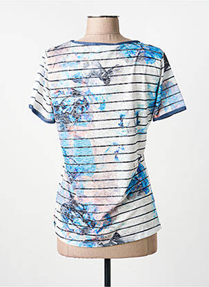 T-shirt sérigraphie manches courtes bleu MERI & ESCA femme