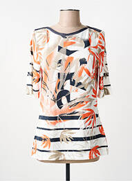 T-shirt manches mi-longues manches courtes orange BARBARA LEBEK femme