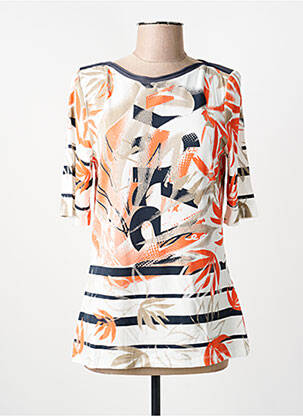 T-shirt manches mi-longues manches courtes orange BARBARA LEBEK femme
