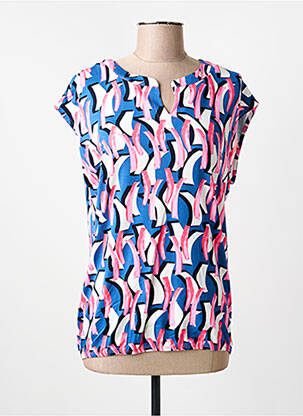 T-shirt col v manches courtes rose BARBARA LEBEK femme