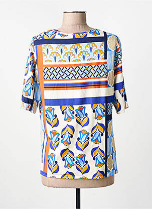 T-shirt imprimé fantaisie manches courtes bleu GREGORY PAT femme