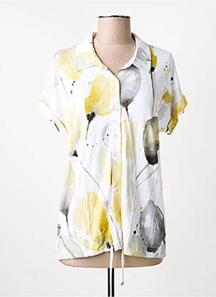 Chemisier manches courtes manches courtes jaune DOLCEZZA femme