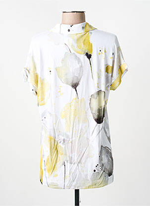Chemisier manches courtes manches courtes jaune DOLCEZZA femme