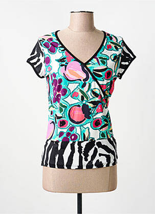 T-shirt imprimé fantaisie manches courtes noir OLIVIER PHILIPS femme