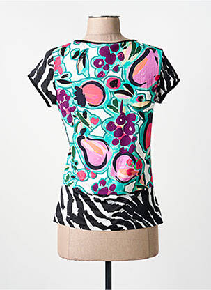 T-shirt imprimé fantaisie manches courtes noir OLIVIER PHILIPS femme