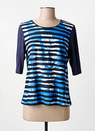 T-shirt manches mi-longues manches courtes bleu BARBARA LEBEK femme