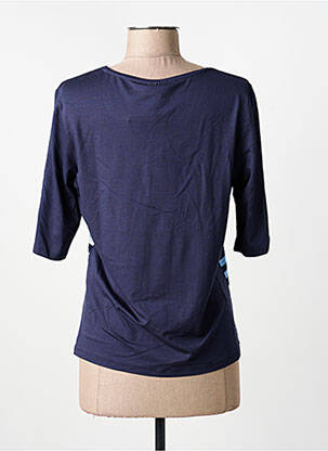 T-shirt stretch manches courtes bleu BARBARA LEBEK femme