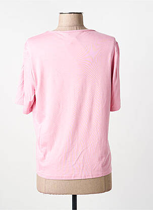 T-shirt coupe droite manches courtes rose FRANK WALDER femme