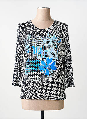 T-shirt manches 3/4 manches 3/4 noir BARBARA LEBEK femme