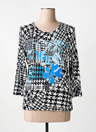 T-shirt sérigraphie manches 3/4 noir BARBARA LEBEK femme