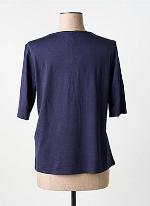 T-shirt stretch manches courtes bleu BARBARA LEBEK femme