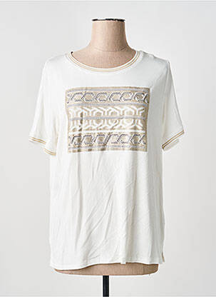 T-shirt coupe droite manches courtes beige TUZZI femme
