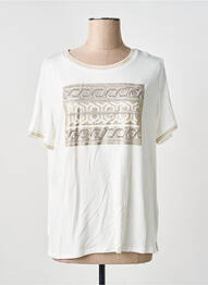T-shirt coupe droite manches courtes beige TUZZI femme