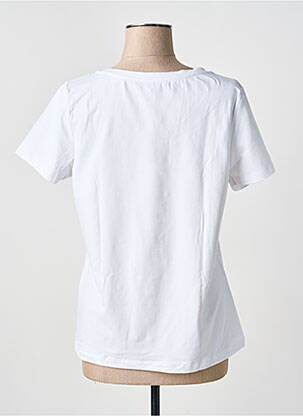 T-shirt sérigraphie avec strass manches courtes blanc ANANKE femme