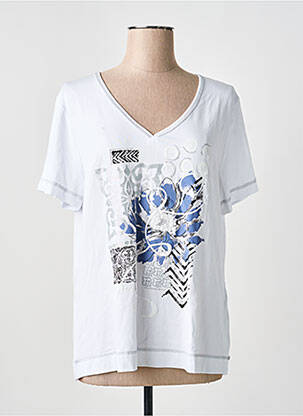 T-shirt coupe droite manches courtes blanc DOLCEZZA femme