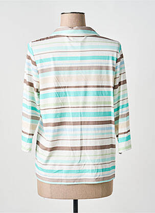 T-shirt manches 3/4 manches 3/4 bleu FRANK WALDER femme