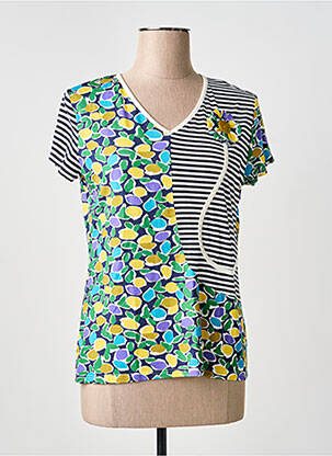 T-shirt col v manches courtes noir OLIVIER PHILIPS femme