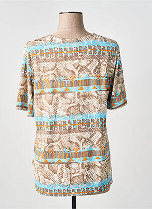 T-shirt imprimé fantaisie manches courtes marron BARBARA LEBEK femme