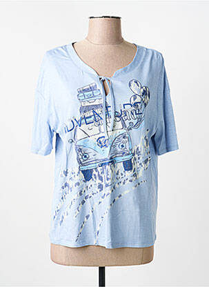 T-shirt bleu BARBARA LEBEK femme