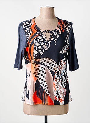 T-shirt imprimé fantaisie manches courtes gris BARBARA LEBEK femme