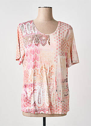 T-shirt imprimé fantaisie manches courtes rose BARBARA LEBEK femme