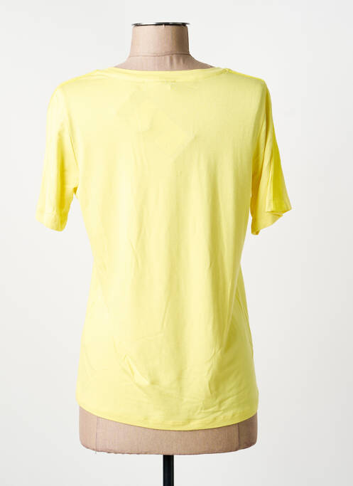 T-shirt sérigraphie avec strass manches courtes jaune TUZZI femme