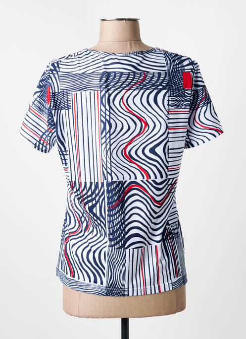 T-shirt stretch manches courtes bleu GUY DUBOUIS femme