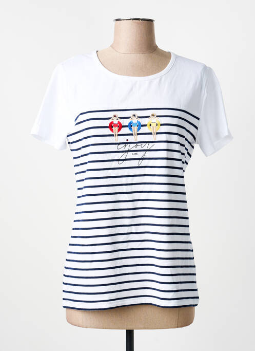T-shirt stretch manches courtes blanc ANANKE femme