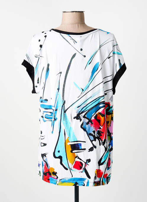 T-shirt imprimé fantaisie manches courtes blanc DOLCEZZA femme
