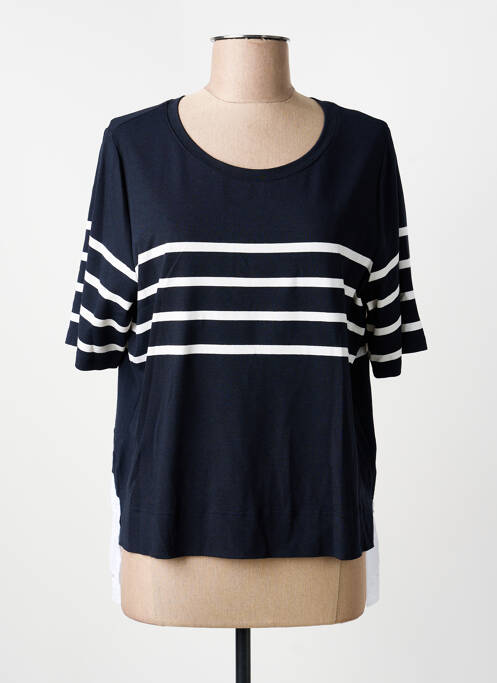 T-shirt stretch manches courtes bleu TUZZI femme