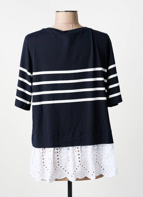 T-shirt stretch manches courtes bleu TUZZI femme