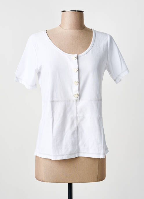 T-shirt stretch manches courtes blanc ANANKE femme