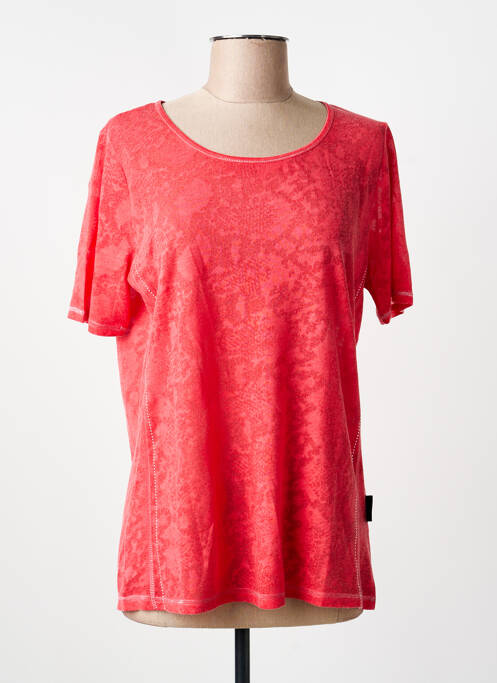 T-shirt stretch manches courtes rouge CAPUCCINO femme