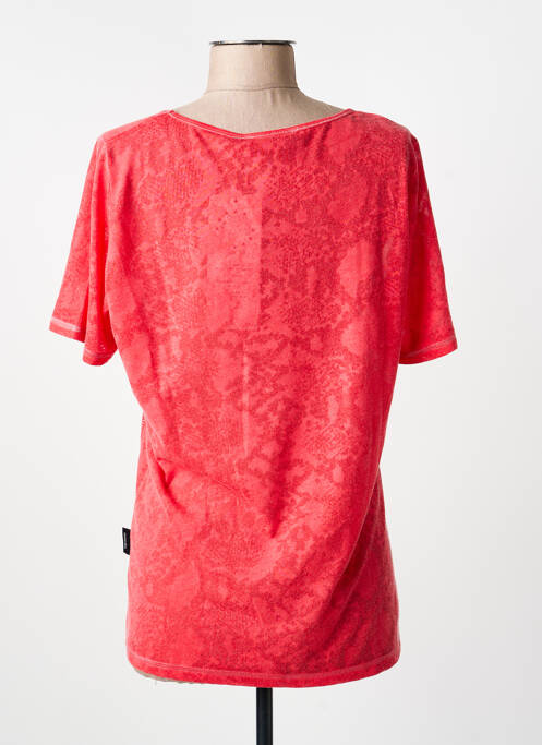 T-shirt stretch manches courtes rouge CAPUCCINO femme