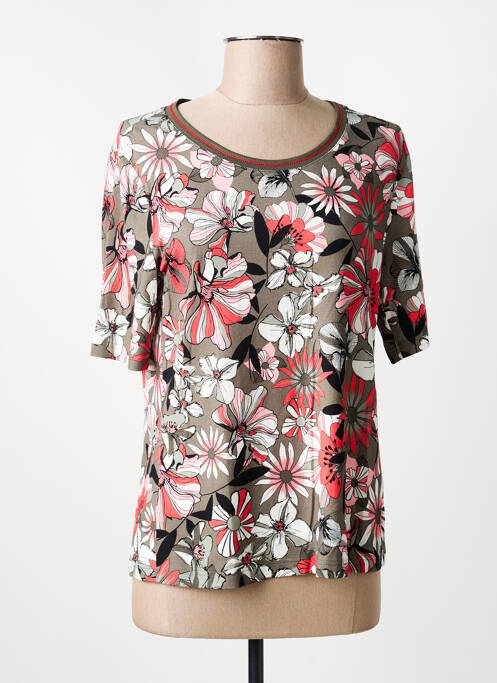 T-shirt stretch manches courtes vert FRANK WALDER femme