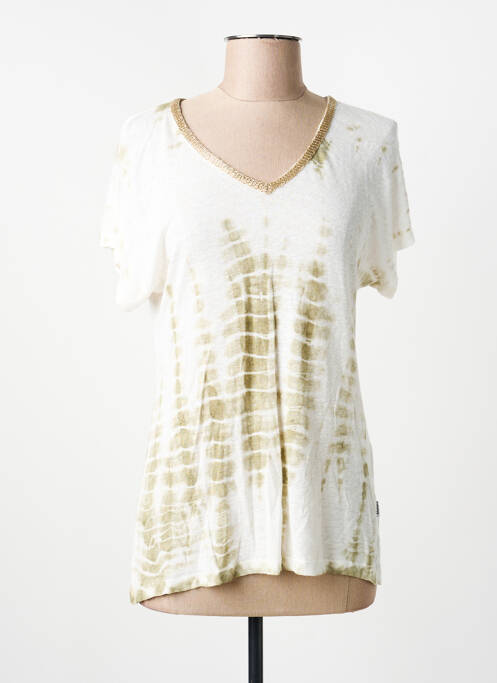 T-shirt col v manches courtes vert ANANKE femme