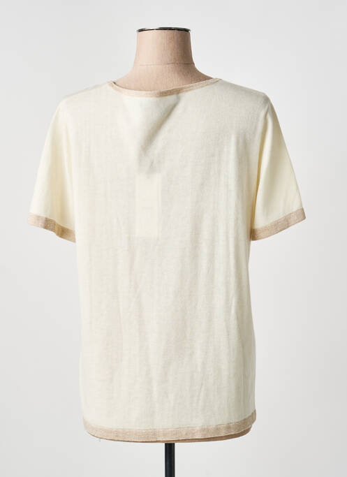 Top tissage jersey manches courtes beige ANANKE femme