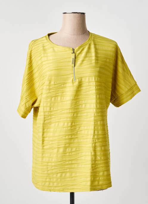 T-shirt manches mi-longues manches courtes vert FRANK WALDER femme