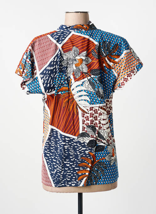 Chemisier manches courtes manches courtes bleu GUY DUBOUIS femme