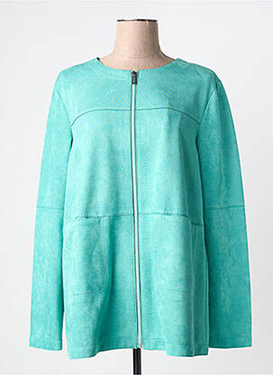 Veste casual col rond bleu REVER MILE femme