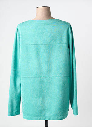 Veste casual col rond bleu REVER MILE femme